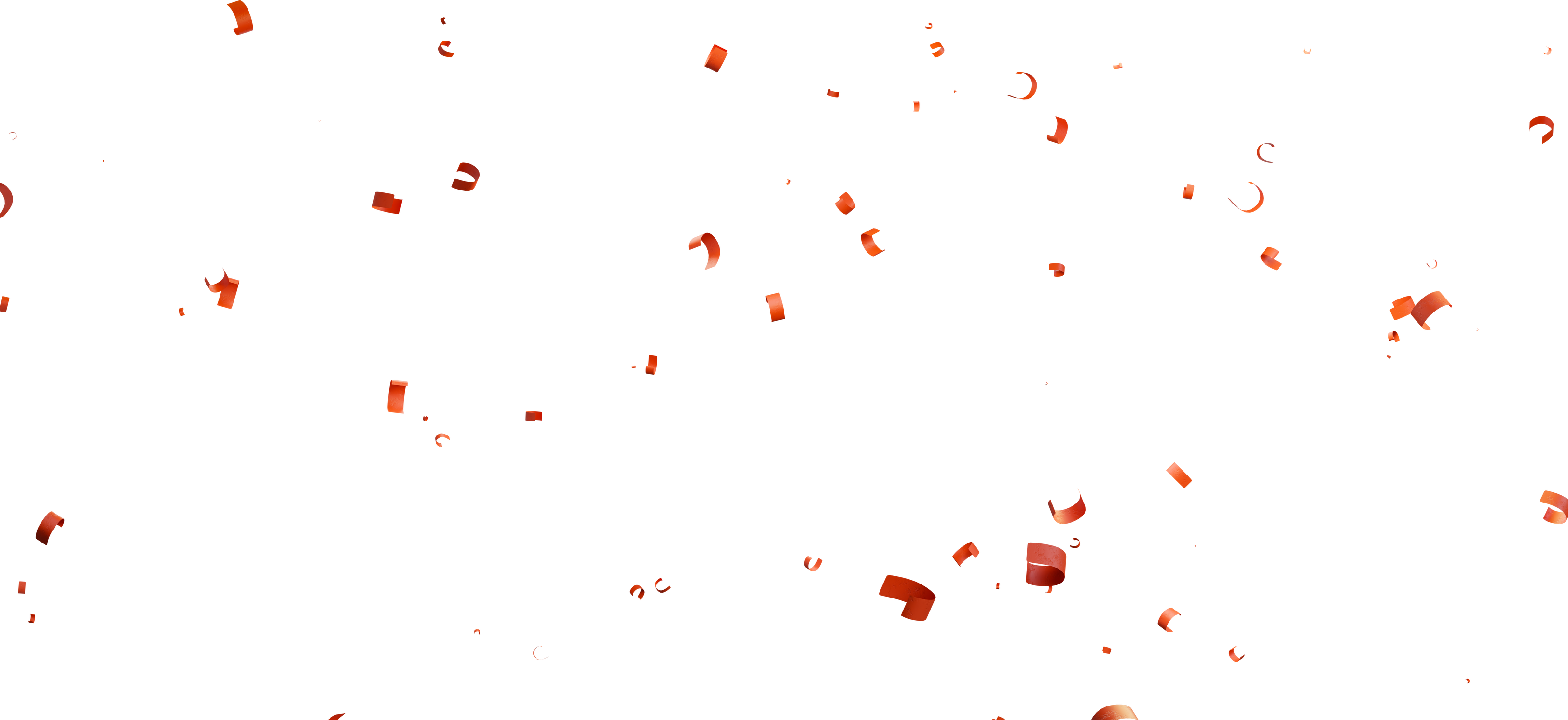 Floating Red Confetti